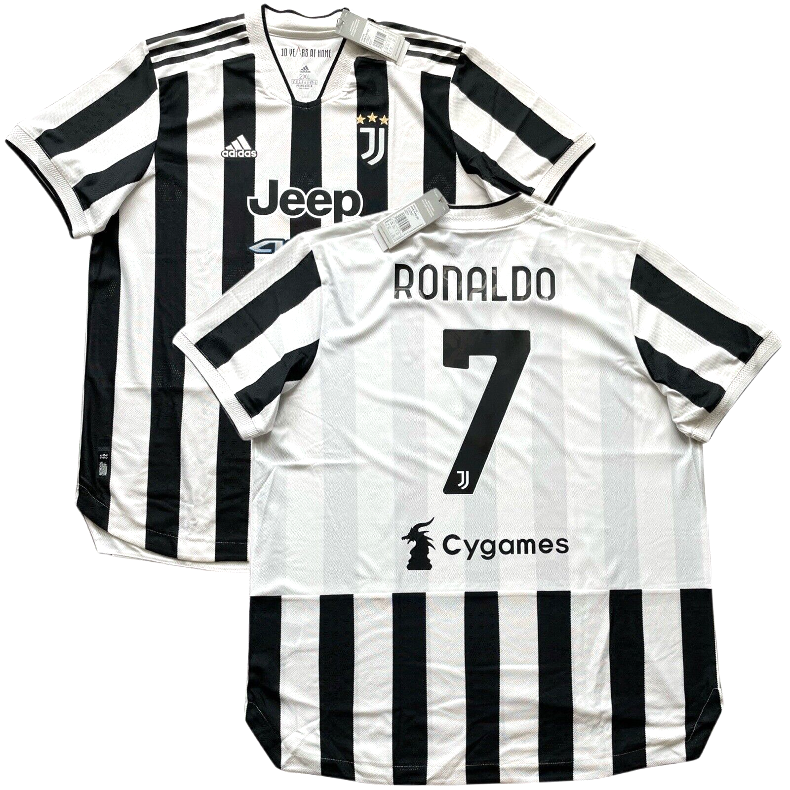 2021/22 Juventus Authentic Home Jersey #7 Ronaldo 2XL Adidas 2021/22 Juventus Authentic Home Jersey #7 Ronaldo 2XL Adidas