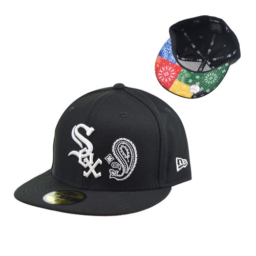 Мужская приталенная шляпа New Era Chicago White Sox Paisley Pack/Bandana 59Fifty, черная