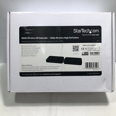 StarTech.com WHDI Wireless HD Extender - 1080P, 100' Range, Item # ST121WHD ~NEW