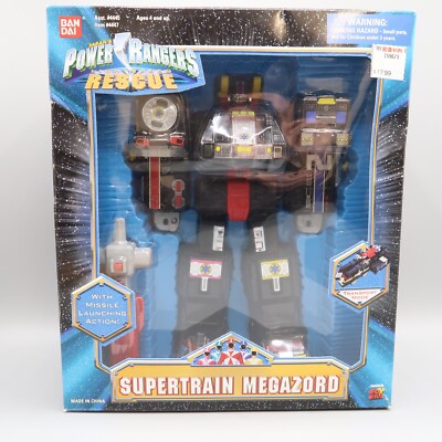 Bandai Saban's Power Rangers Lightspeed Rescue Supertrain Megazord with box