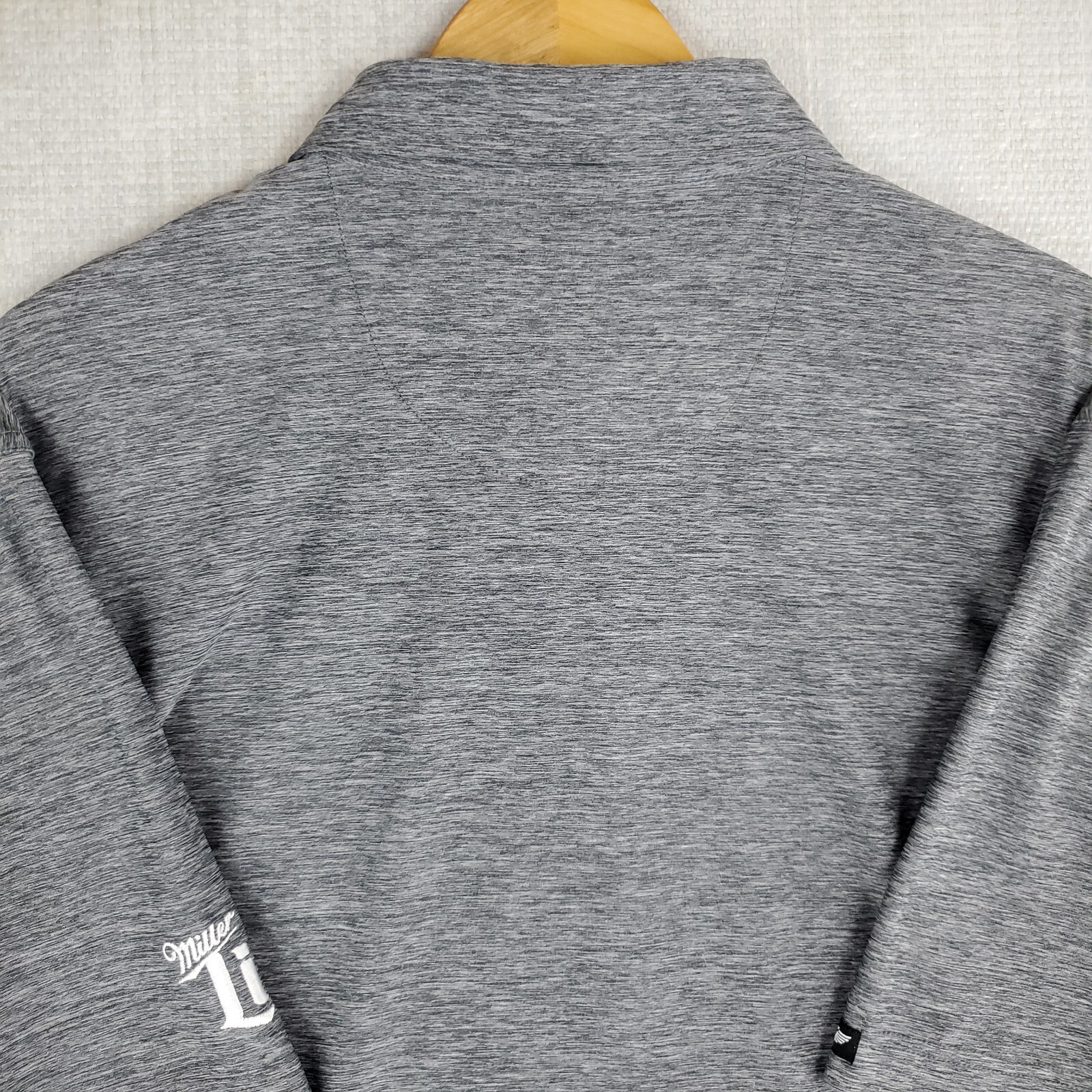 STRAIGHT DOWN x WHITE SOX x LITE BEER Size XL Space Dye Gray Polo Shirt Wicking