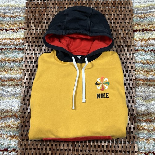 ☆NERDY☆ Pinwheel embroidery track top yellow Nike Pinwheel Evolution of Swoosh Pullover Hoodie Yellow