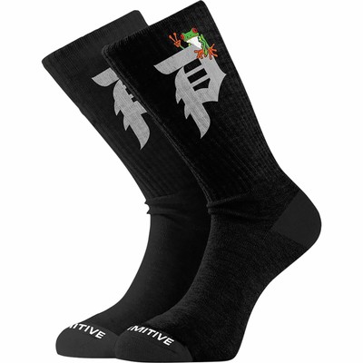 Primitive Skateboarding Men's Dirty P Gamma Black Crew Socks Clothing Apparel...