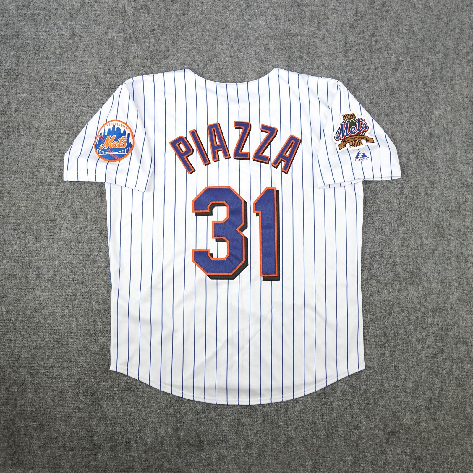 MLB ニューヨークメッツ PIAZZA ユニフォーム 44(L) Mike Piazza 2002 New York Mets 40th Anniversary Men's Home