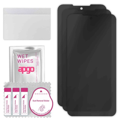 3x apgo PRIVACY anti spy protective glass for Doogee V20 Pro