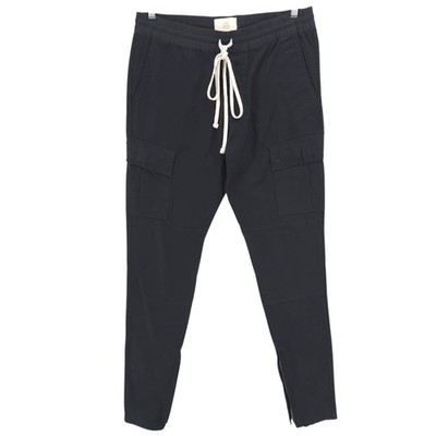 FOG Fear of God Collection Two Black Cargo Pants Ankle Zip Drawstring LARGE