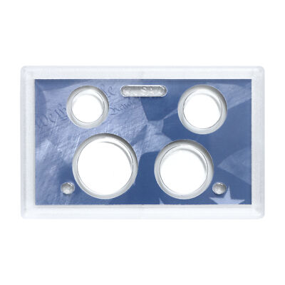 Empty Plastic Lens With Light Blue Insert Holds 4 Coins Dollar Half Dime Nickel