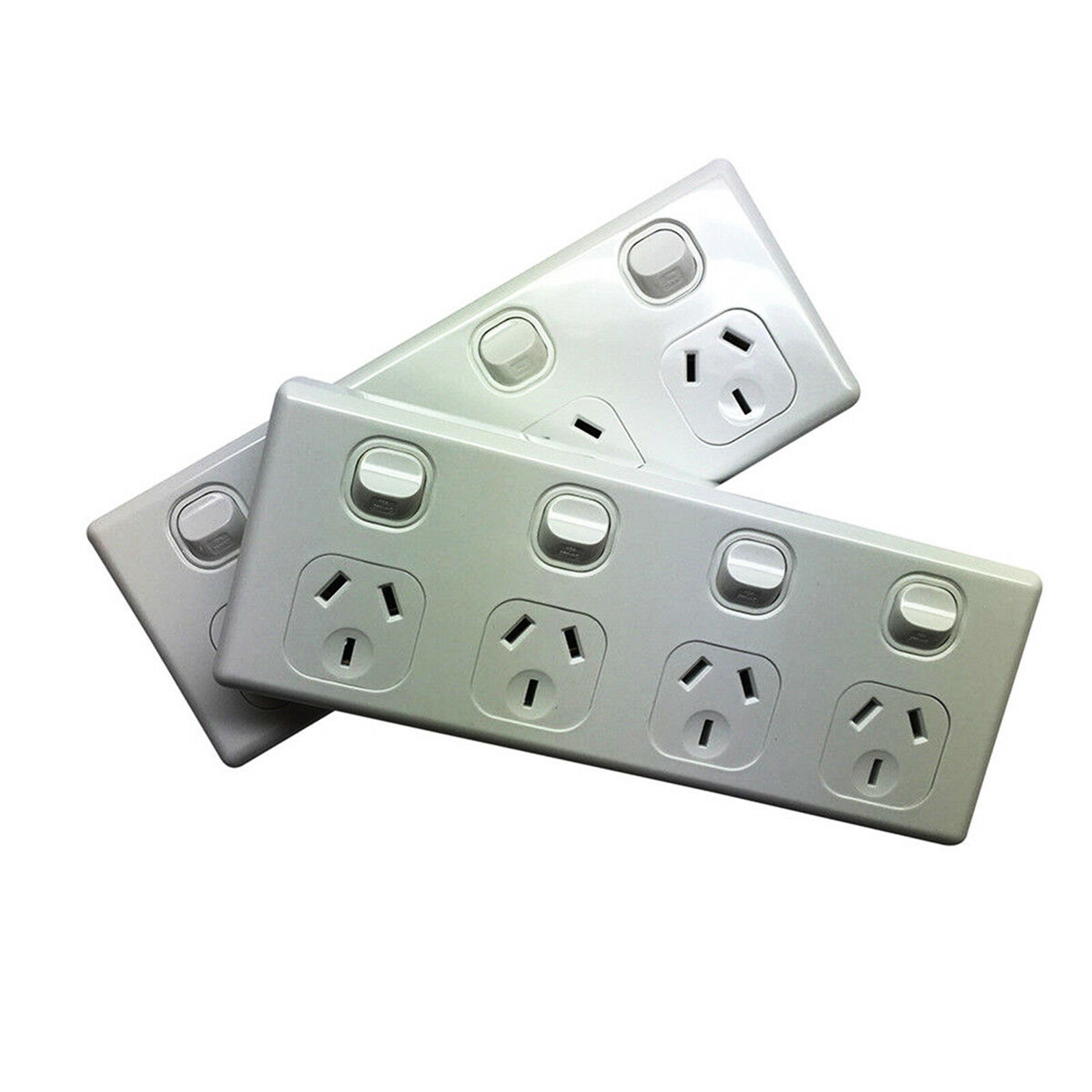 10 Amp Quad GPO x2 Pieces Power Point 4 Gang Electrical