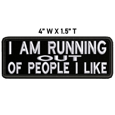 I AM RUNNING... Embroidered Patch Iron-On Sew-On Biker Decorative Applique