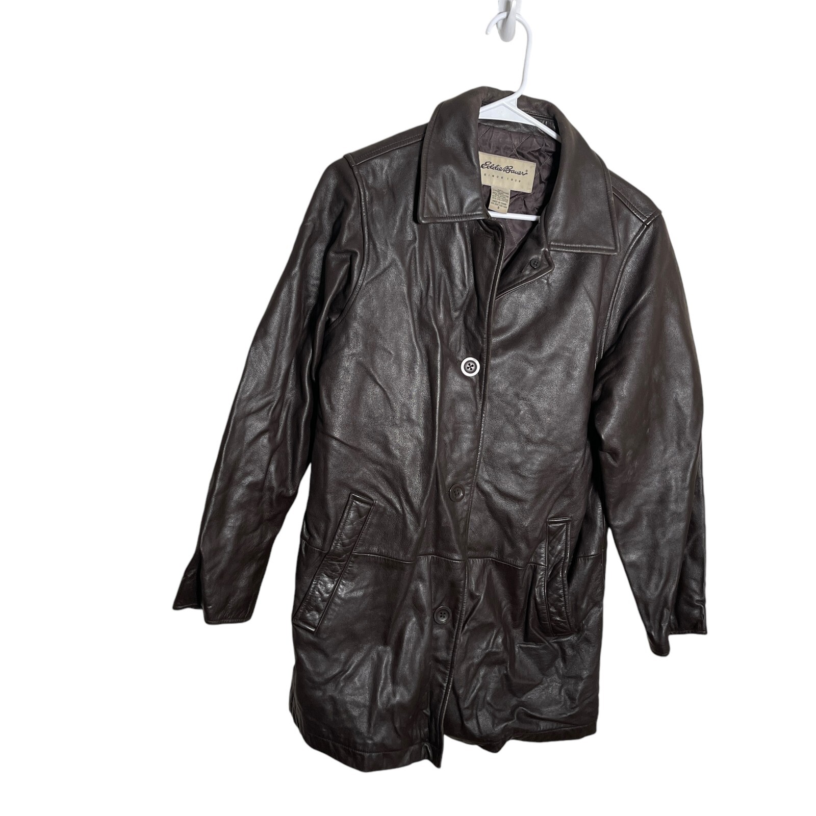 Eddie Bauer 本革 ブラックレザージャケット M 状態良好 EDDIE BAUER エディーバウアー レザージャケット 良好 M