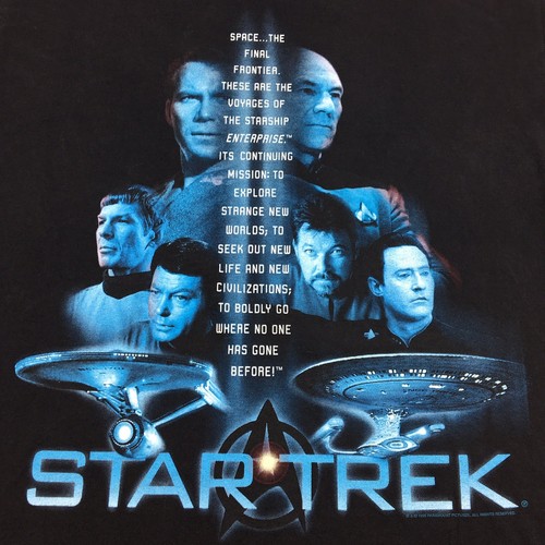 Vintage 1998 Paramount Pictures Star Trek 2-Sided Graphic Men’s T-Shirt