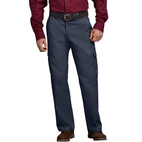 Dickies - Мужские рабочие брюки-карго свободного покроя прямого кроя, Темно-синий, 30 Вт X 32 Л