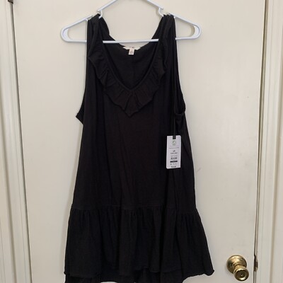 Terra Sky  womens Green Ruffle Vneck tank tops size 1x