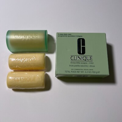Clinique Three ( 3 ) Little Soaps Mild For Dry Combination Skin Type 2