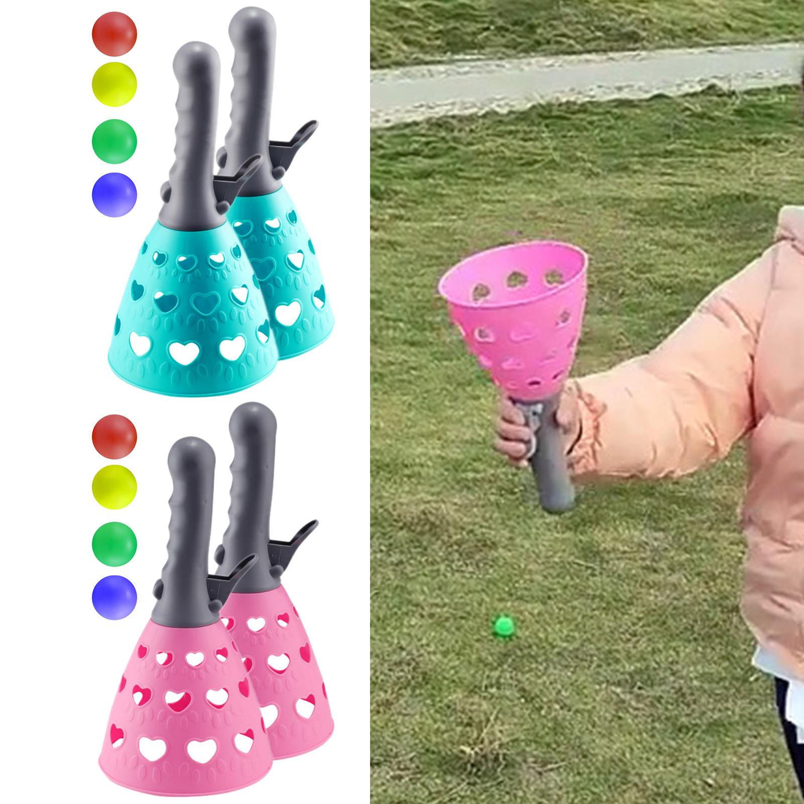 Kids Pop and Catch Ball Games, Outdoor Parent-child Interact