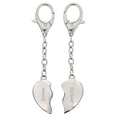 Personalised Joining Hearts Keyring - Engraved Free - Valentines, Engagement 