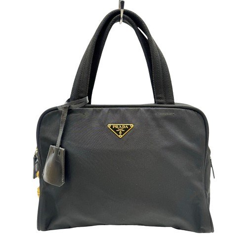 Authentic PRADA Tessuto Gold Hardware Hand Bag Black Nylon #36633973 | eBay Authentic PRADA Tessuto Gold Hardware Hand Bag Black Nylon #36633973 | eBay