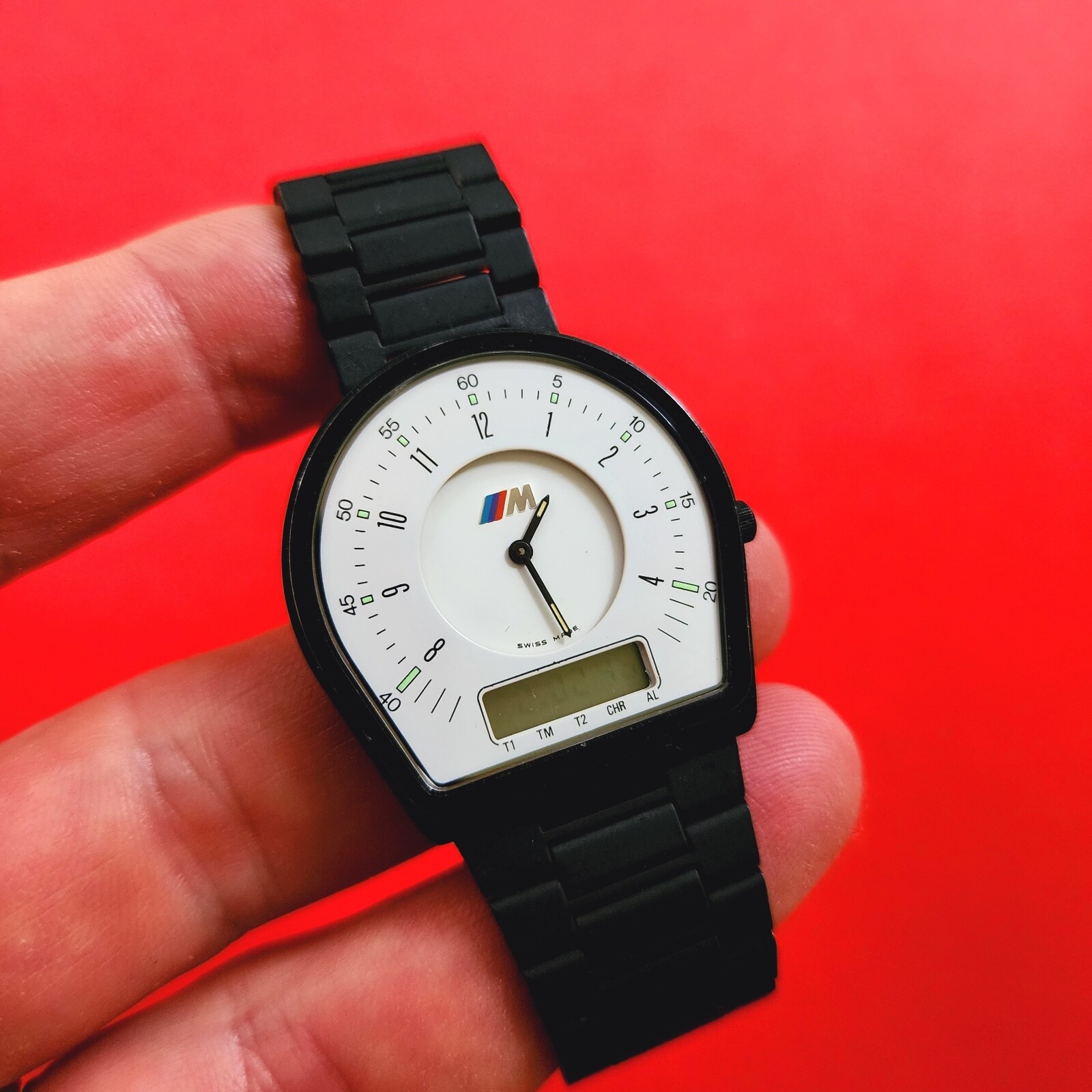 【未使用品】ＢＭＷ　Ｍ－３０００・Ｍスタイルウォッチ BMW M-3000 M Style Watch Dead Stock Analog-Digital Multi