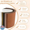 NEBURORA 2mm Thick Felt Sheets for Crafts 20 Pcs Stiff Felt for Crafts, White Brown Felt Fabric Sheets Patchwork Sewing Craft Supplies