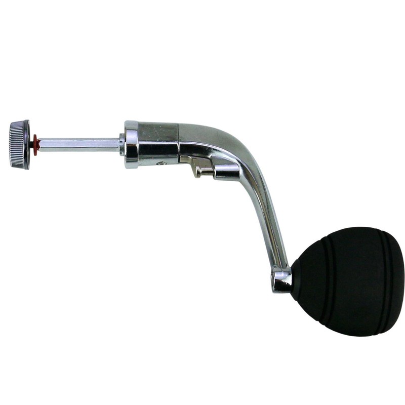 Fishing Reel Rocker Arm Replacement Round Power Handle Metal Handle Grip Silver