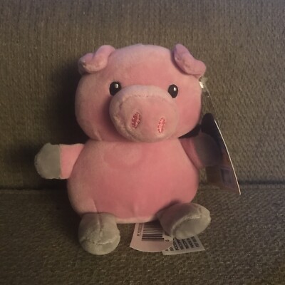 WelloBeez Pig Antimicrobial Plush Farm Washable Stuffed Animal Toy 5 