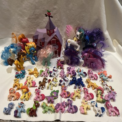 Lot Of 45 My Little Pony G4 Brushable Hair, Blind Bag Mini Figures & Apple Barn