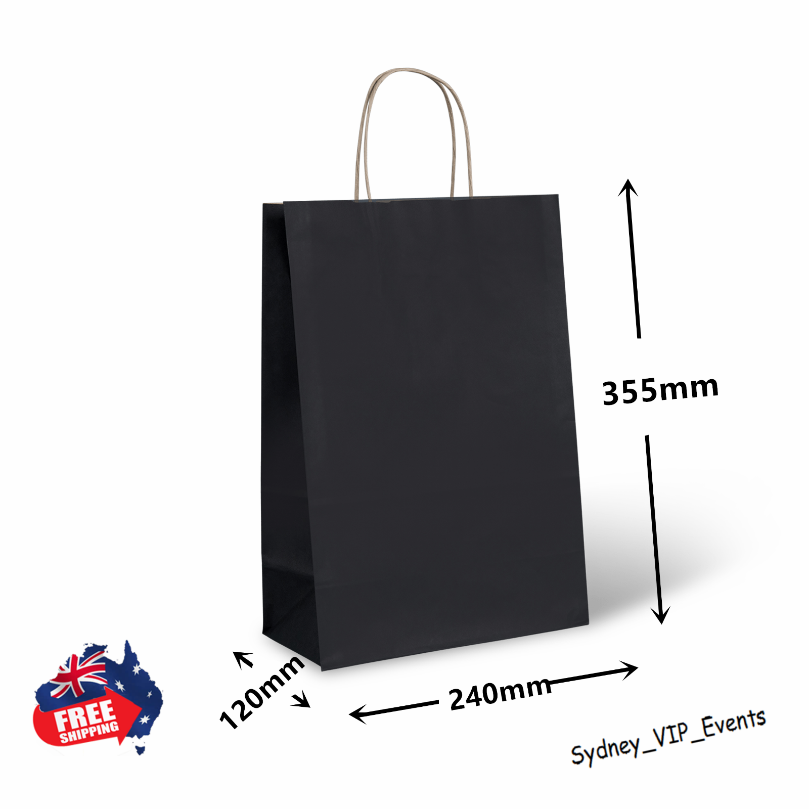 black shopping bags wholesale