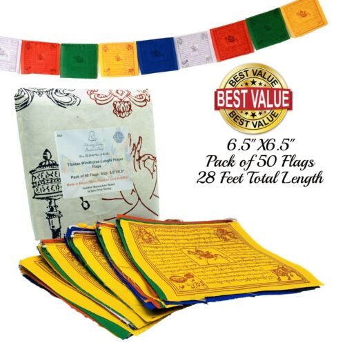 Original Tibetan Windhorse Large Prayer Flags Authentic Buddhist Flags Blessed.