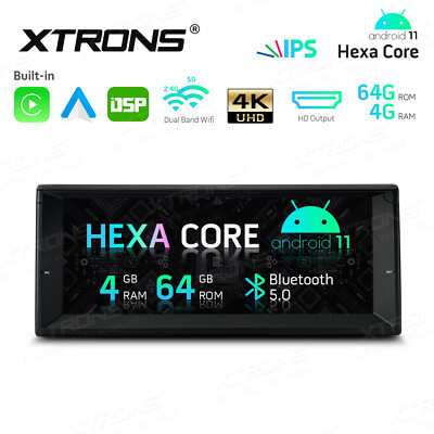 10.25'' Android 11 6-Core 4+64GB Car Stereo Radio GPS Car Play 4K For BMW E39 E38