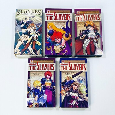 The Slayers Vol. 1-4 & Movie VHS Tape Anime English Dubbed ADV Subtitled
