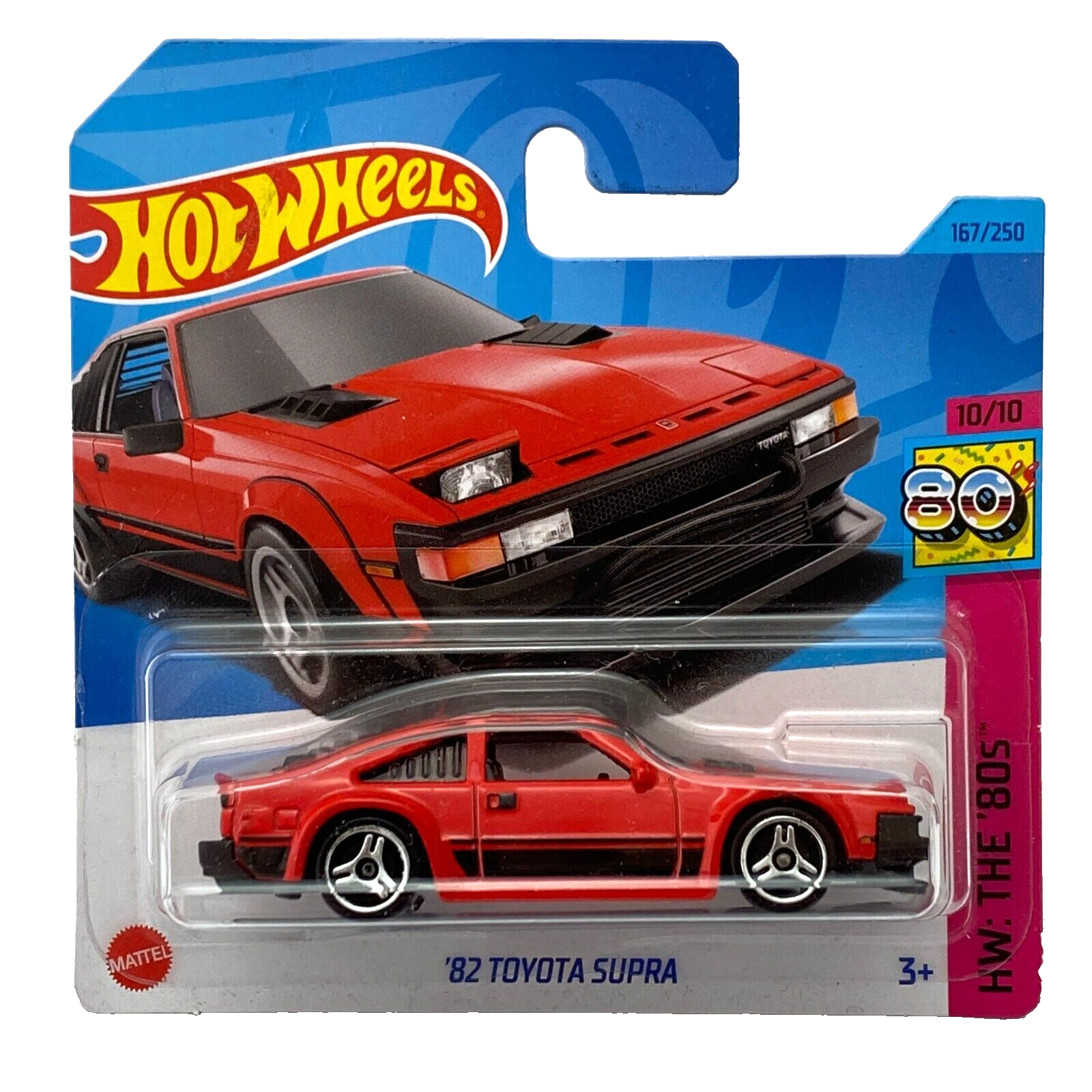 82 Toyota Supra Red Hot Wheels HW The 80's 2023 Short Card