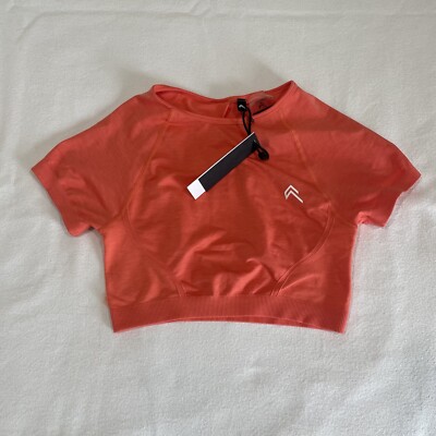 Oner Active Effortless Seamless Short Sleeve Crop Top Peach Blossom Size S