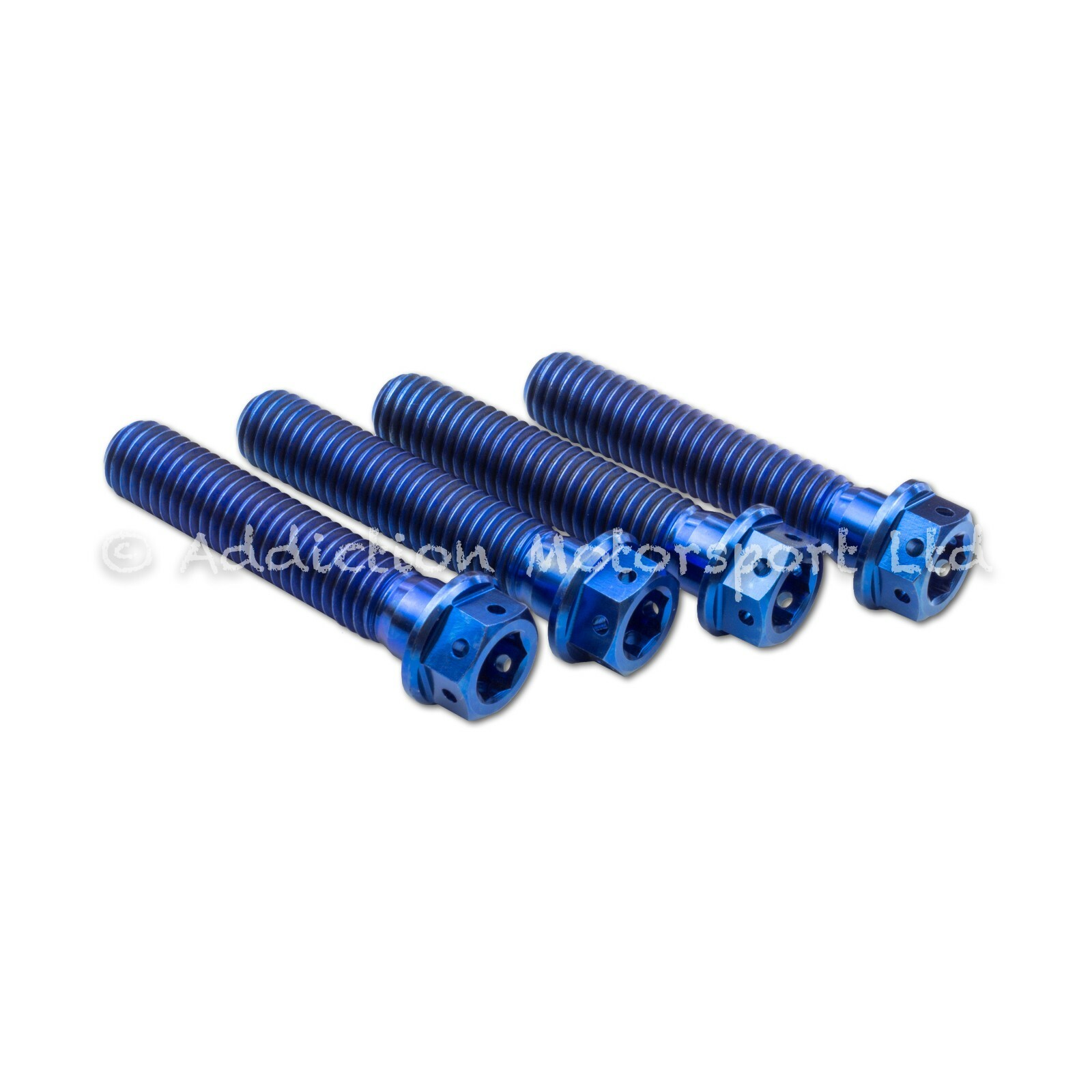 4x Blue Titanium Front Fork Pinch Screws Bolt M8x40mm for