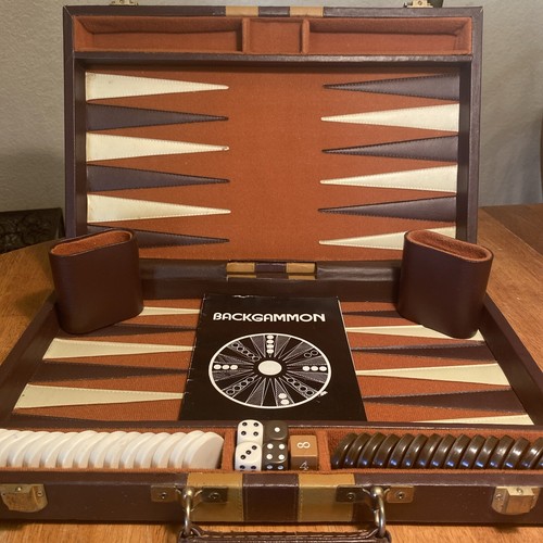 TWICEセット VINTAGE Backgammon Set, 30 Chips, 2 Cups, 5 Dice, 15 x 10