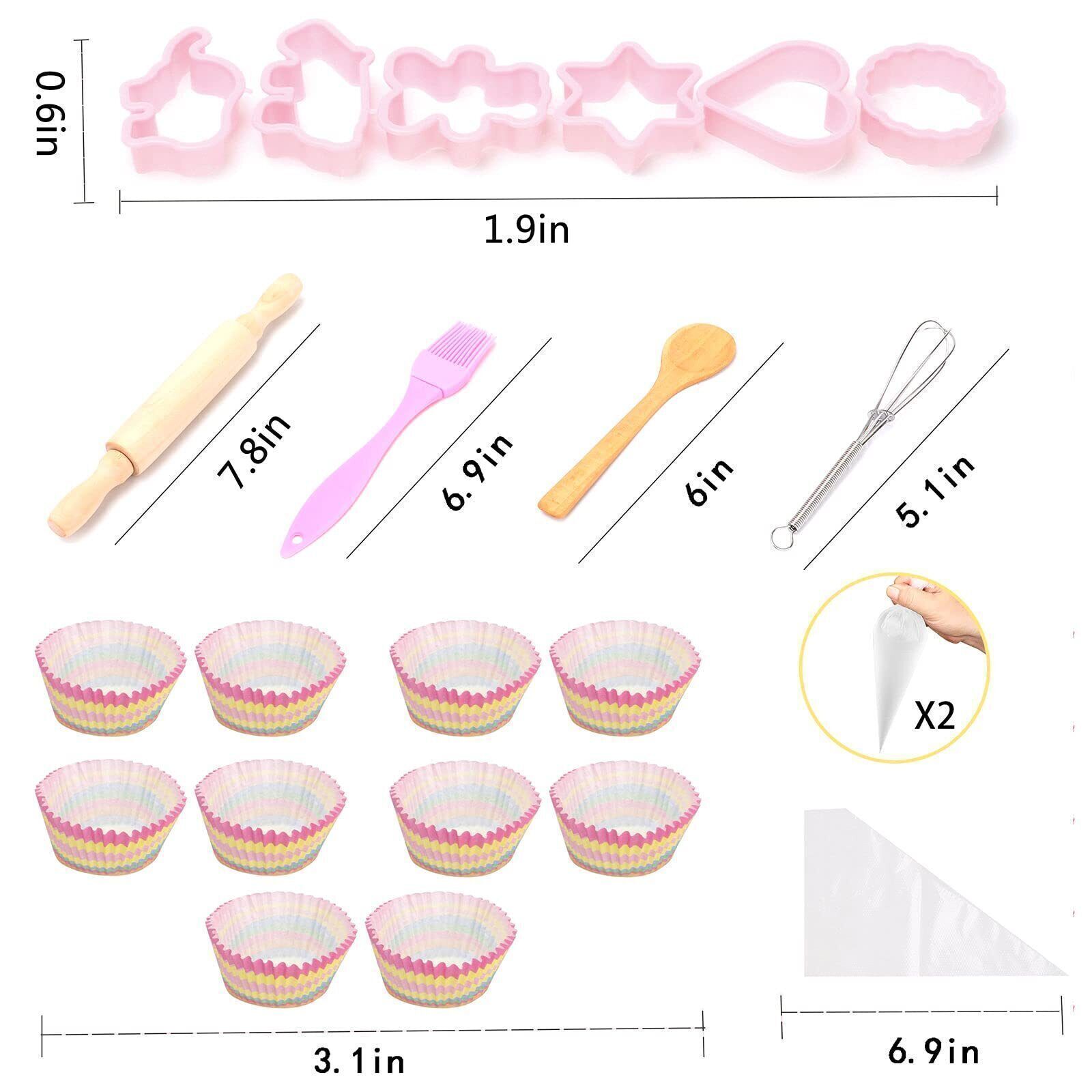 26 Pcs Kids Chef Role Play Costume Set For Toddler Boys And Girls Ages 3+