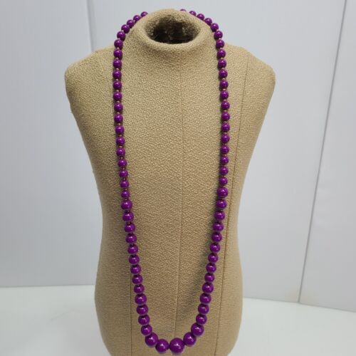 Vintage Pat. 537985 purple and gold tone beaded Necklace Vintage Pat. 537985 purple and gold tone beaded Necklace