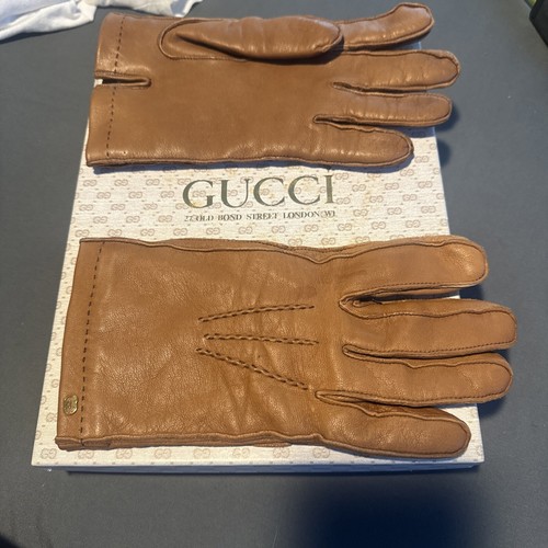 グッチグローブ Authentic GUCCI leather gloves GG logo simple design size9