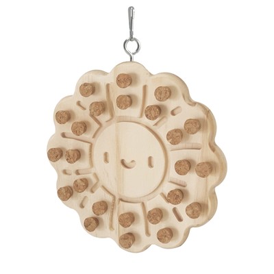 Parrot Chewing Cork Wooden Biting Training Bird Toy Cork Treasure Hunt Games 