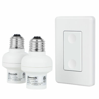 DEWENWILS Wireless Remote Light Bulb Socket Remote Control Light Wall Switch 