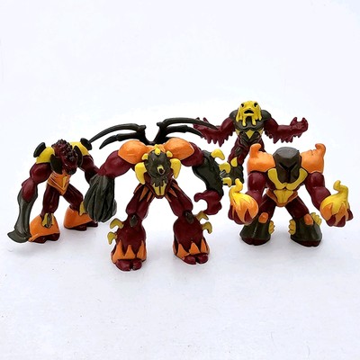 GORMITI 4x Volk des Vulkanes Figuren DEEPDOWNFEAR STEELBLADE KNIGHT PHANTOM