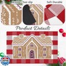FuWeave 2 Pcs Christmas Doormats with Outdoor Rug Gingerbread Door Mat Combo Set 100% Coir Welcome Mat and 27.5