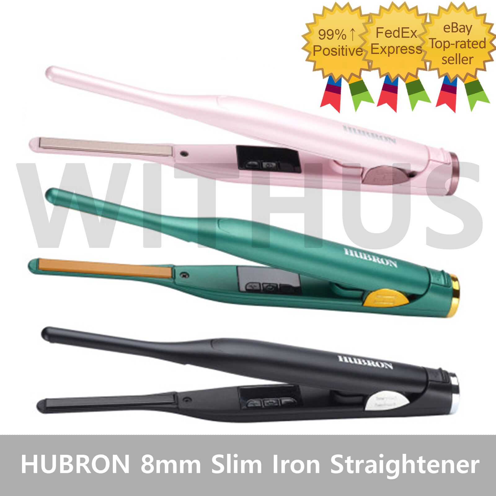 HUBRON 8mm Slim Straightener Hair Root Volume Flat wired Iron Lightweight HUBRON 8mm Slim Straightener Hair Root Volume Flat wired Iron Lightweight