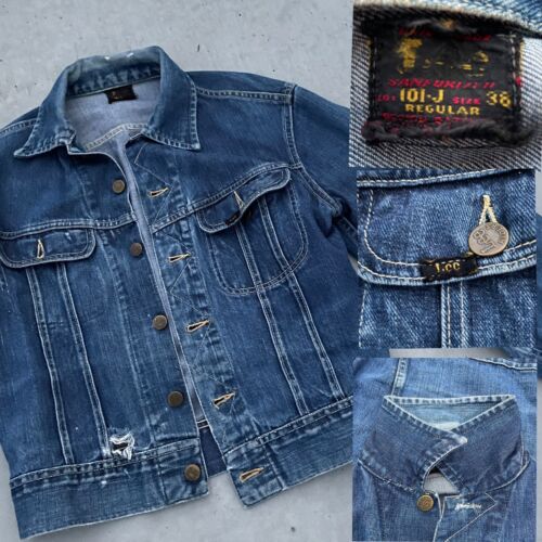 Rare VTG 1950s LEE RIDER RED TAG 101J Denim Mens Jacket 38 Rare VTG 1950s LEE RIDER RED TAG 101J Denim Mens Jacket 38