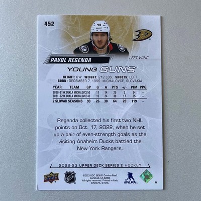2022 Upper Deck Series 2 #452 Pavol Regenda RC Young Guns