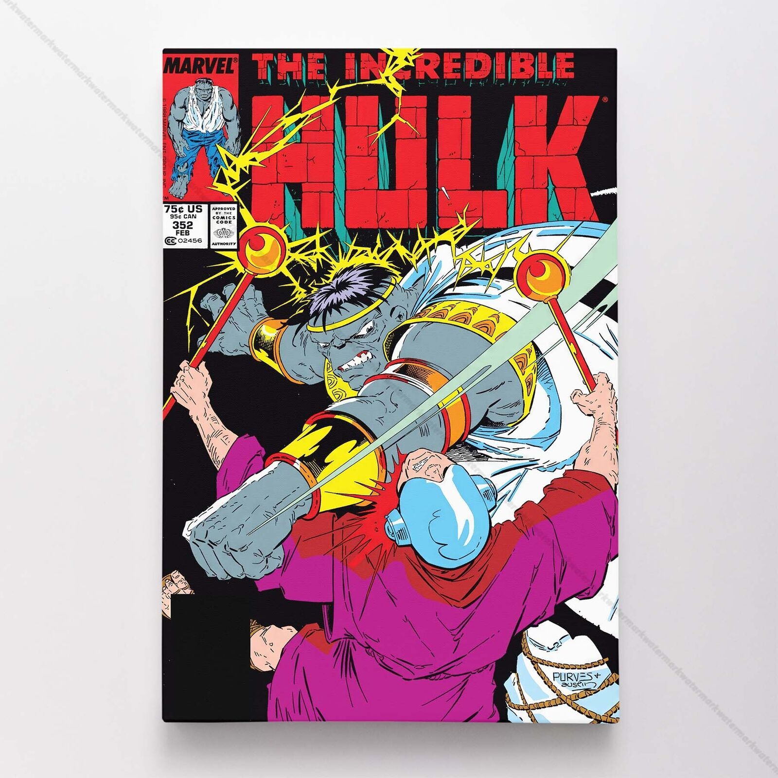 Incredible Hulk #352 Poster Canvas Superhero Marvel Comic Book Print