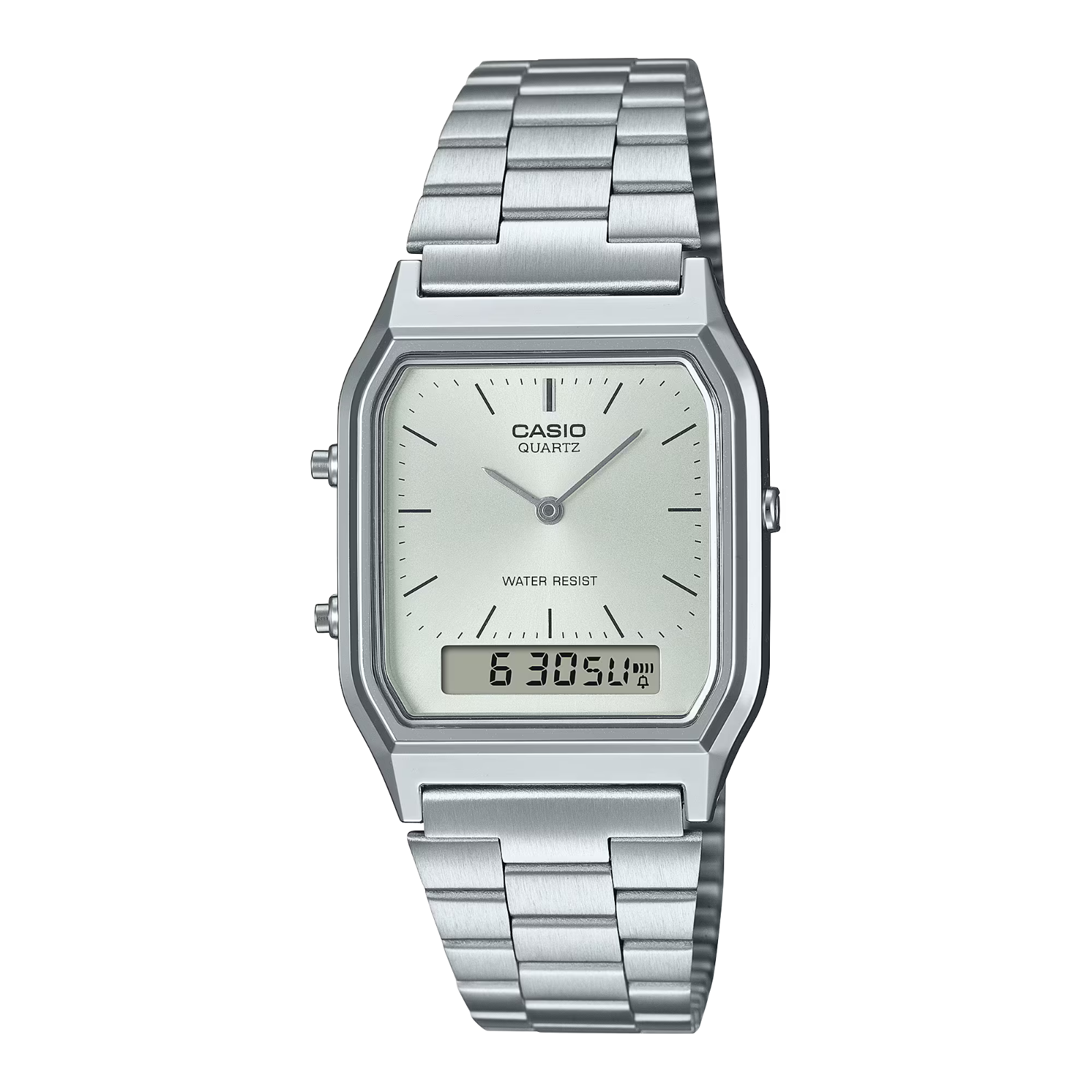大特価セール Casio NEW Vintage Watch Classic Analog-Digital Silver Retro 時計
