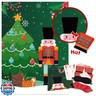 EmmgHen Christmas Pin The Hat On The Nutcracker Game Poster with 24 Pcs Stickers Blindfolds Fun Xmas Winter Holiday New Year Birthday Activities Party Favors Decorations Supplies for Family Gathering