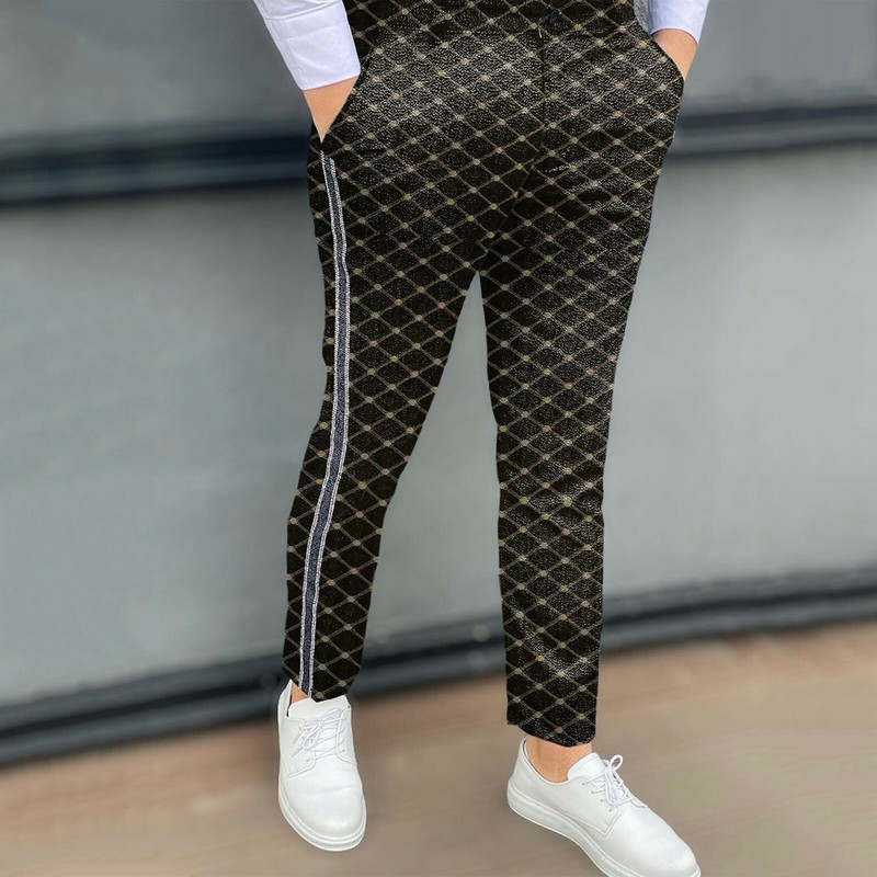 Mens Formal Slim Fit Skinny Pencil Pants Casual Work Business Skinny Trousers A