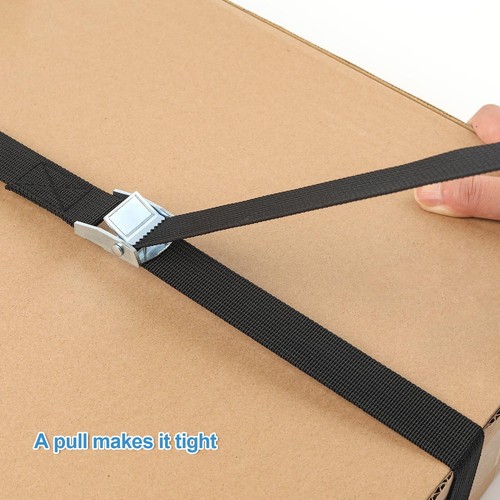 6pcs 1"x8' Lashing Straps Cargo Luggage Tie Down Cam Buckle Car Roof Rack Cinch