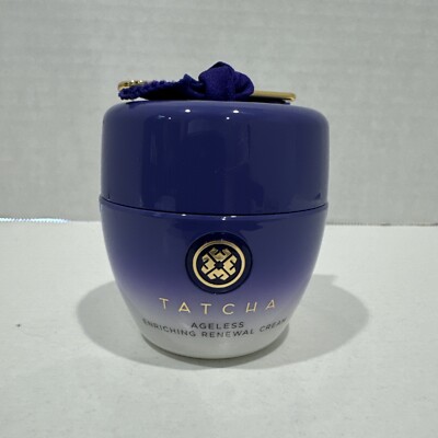 Tatcha Ageless Enriching Renewal Cream Lines Wrinkles 1.86 oz/55ml NEW w/ Spoon